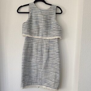 Ann Taylor Factory Textured Striped Mini Dress